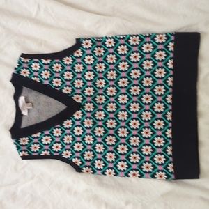 Y2K Anthropologie Maeve Jacquard Sweater Vest size XS NWT